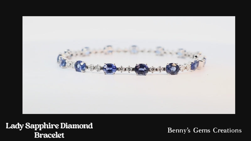 bracelet sapphire blue diamond