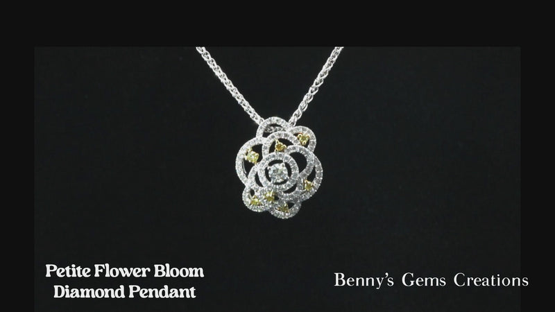 Pendant  Petite Flower Bloom Diamond 