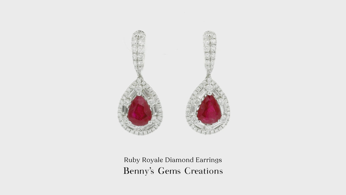 Ruby Royale Diamond Earrings
