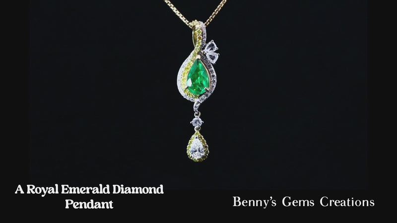 pendant emerald muzo diamond