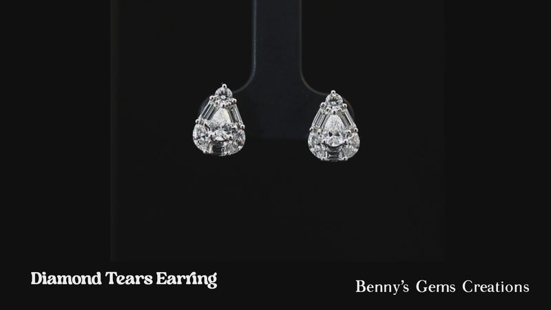 Diamond Tears Earring