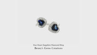 Duo Heart Sapphire Diamond Ring
