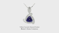 Trilliant Tanzanite Diamond Pendant