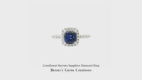Cornflower Secrets Sapphire Diamond Ring