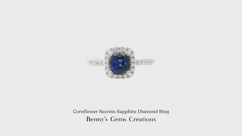 Cornflower Secrets Sapphire Diamond Ring