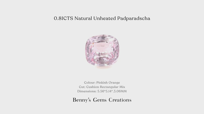 0.81CTS Natural Unheated Padparadscha