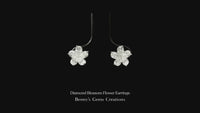 Diamond Blossom Flower Earrings