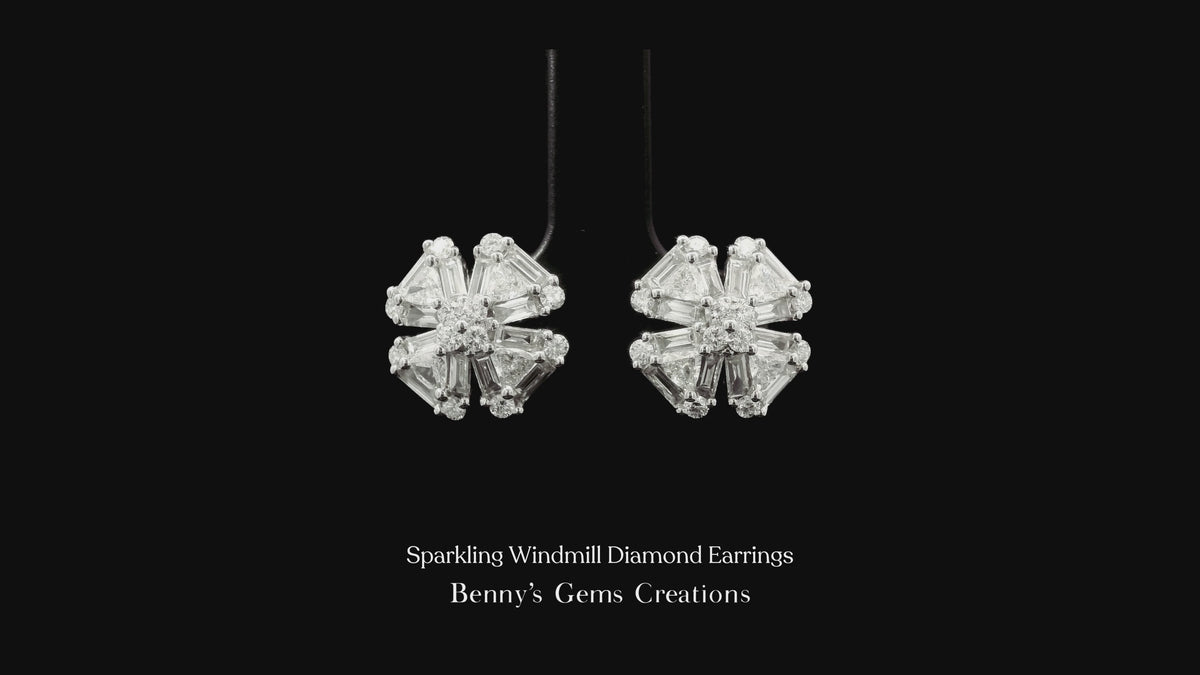 Sparkling Windmill Diamond Earrings