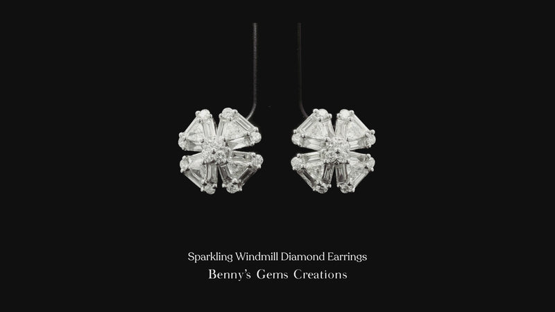 Sparkling Windmill Diamond Earrings