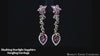 Blushing Starlight Sapphire Dangling Earrings