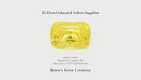 10.25cts Unheated Yellow Sapphire