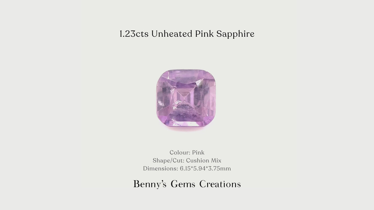 1.23cts Unheated Pink Sapphire