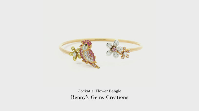 Cockatiel Flower Bangle