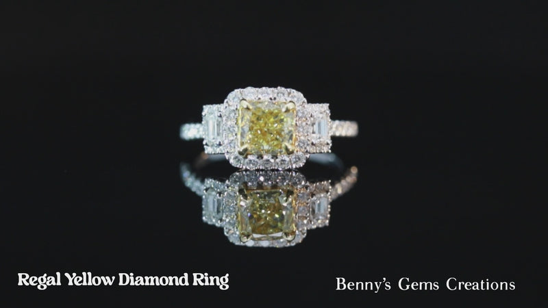 ring diamond yellow regal