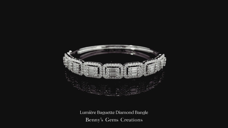 Lumière Baguette Diamond Bangle