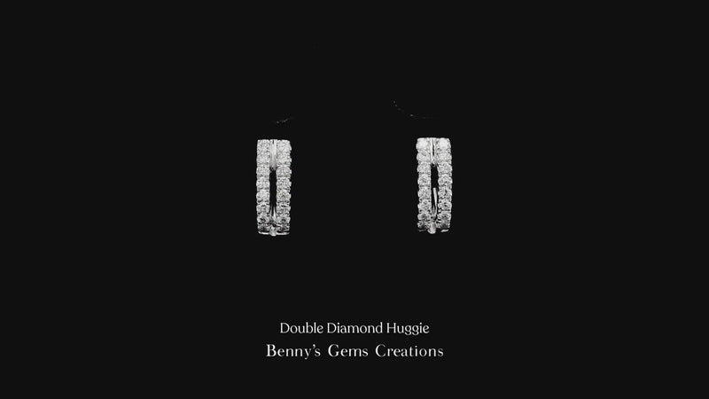 Double Diamond Huggie