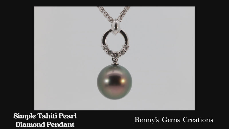 Pendant Diamond Simple Tahiti Pearl 