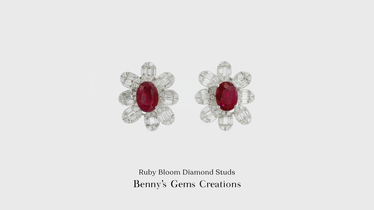 Ruby Bloom Diamond Studs