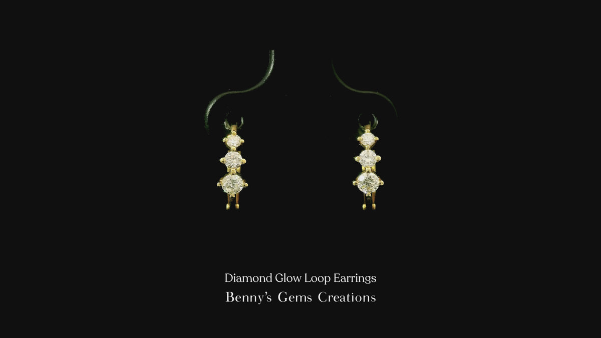 Diamond Glow Loop Earrings