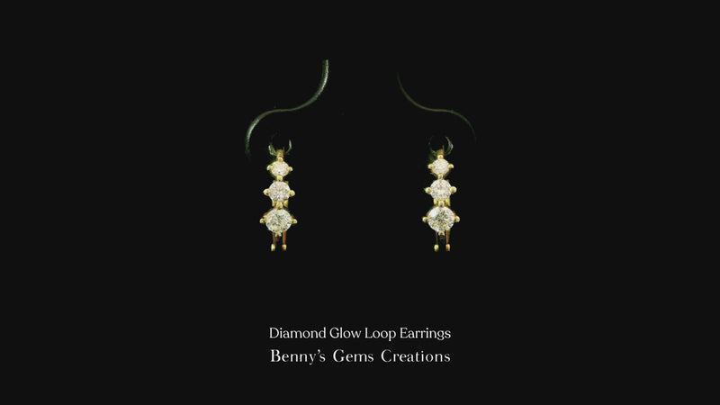 Diamond Glow Loop Earrings