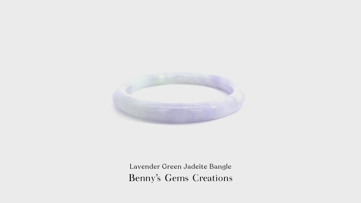 Lavender Green Jadeite Bangle
