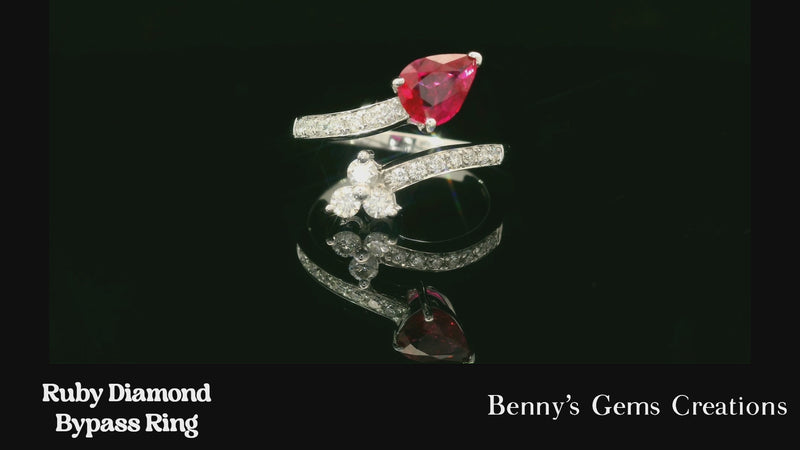 Ruby Diamond Bypass Ring