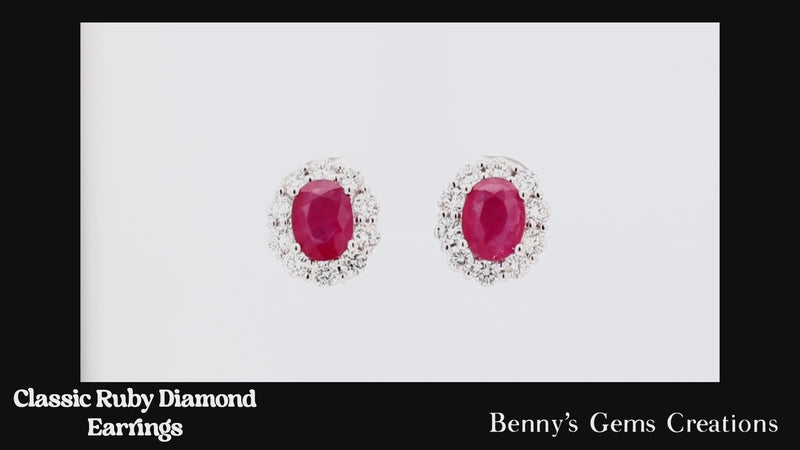 ruby diamond earring