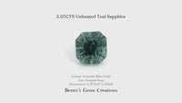 2.07CTS Unheated Teal Sapphire