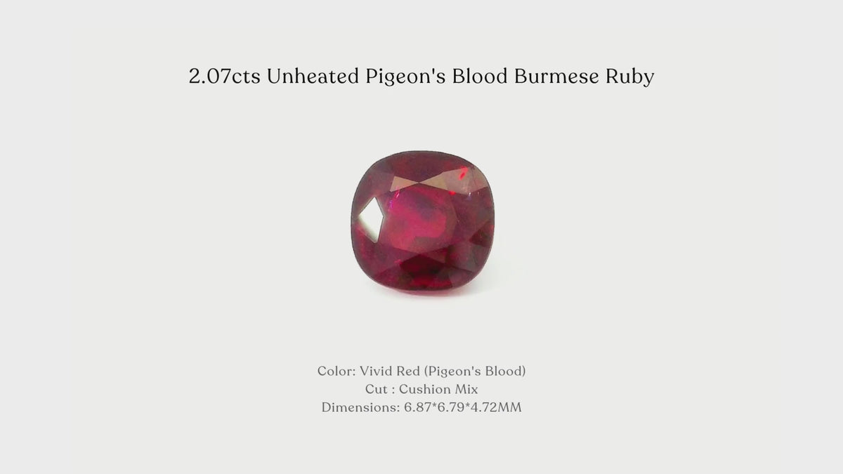 2.07cts Unheated Pigeon's Blood Burmese Ruby