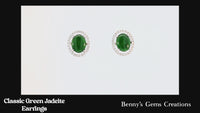 earring green jadeite diamond