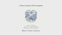 1.08cts Unheated White Sapphire