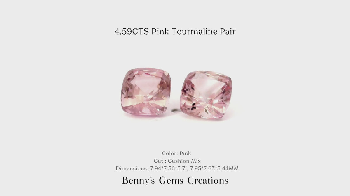 4.59CTS Pink Tourmaline Pair
