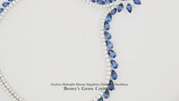 Ceylon Midnight Bloom Sapphire Diamond Necklace