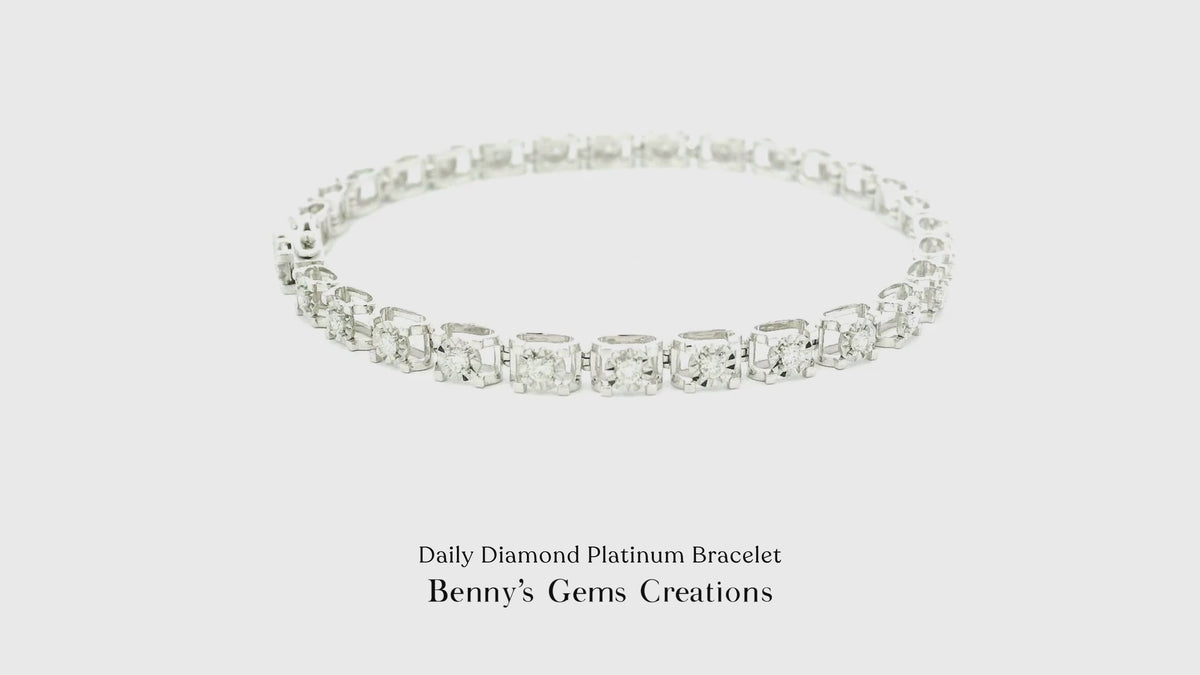 Daily Diamond Platinum Bracelet