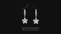 Elegant Flower Diamond Earrings