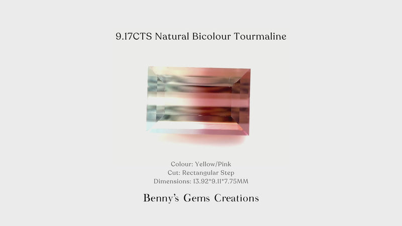 9.17CTS Natural Bicolour Tourmaline