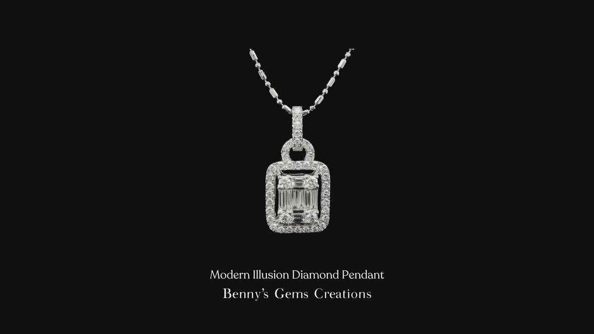 Modern Illusion Diamond Pendant