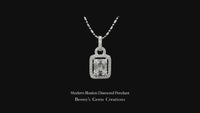 Modern Illusion Diamond Pendant