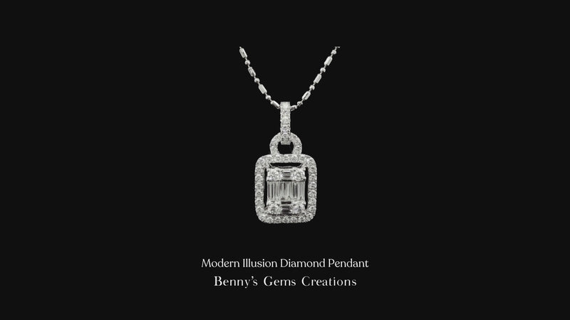Modern Illusion Diamond Pendant