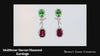 earring garnet diamond earring