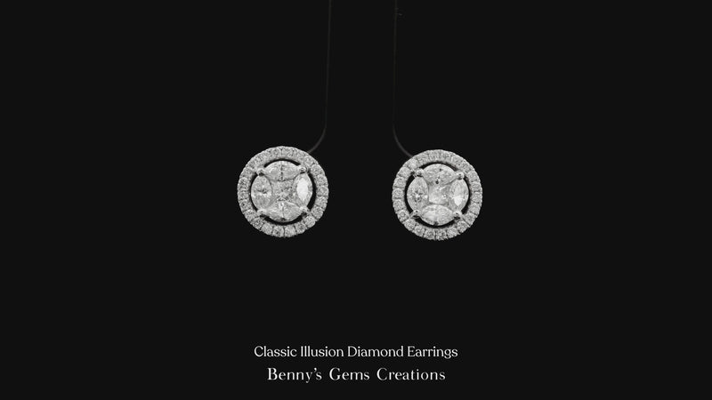 Classic Illusion Diamond Earrings