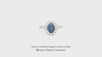 Classic Vivid Blue Sapphire Diamond Ring