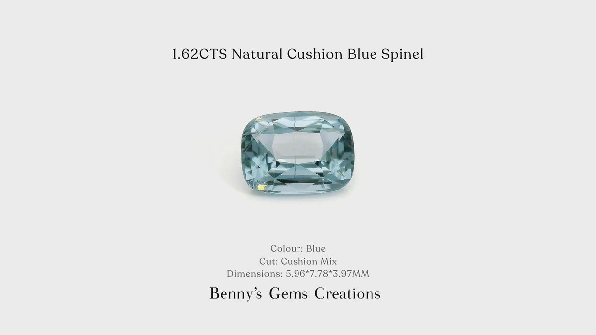 1.62CTS Natural Cushion Blue Spinel