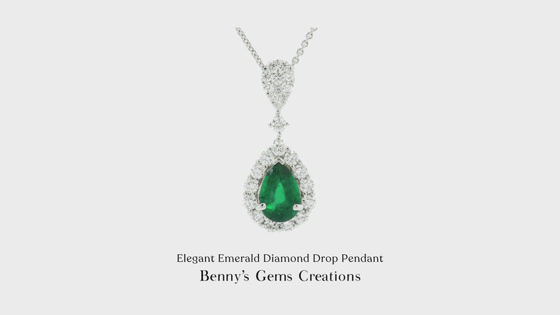 Elegant Emerald Diamond Drop Pendant