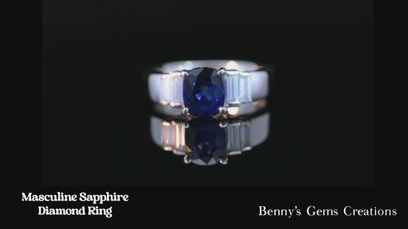 sapphire diamond ring men