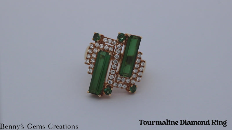 tourmaline diamon ring