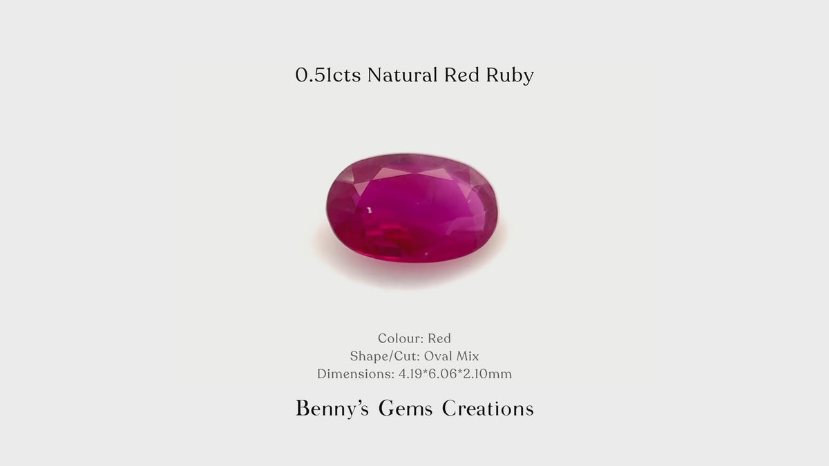 0.51cts Natural Red Ruby