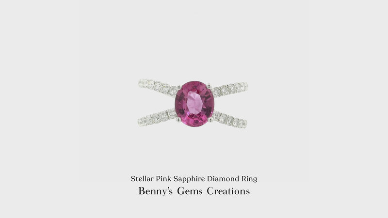 Stellar Pink Sapphire Diamond Ring