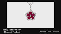 ruby pendant flora diamond