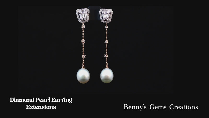 extension earring pearl diamond